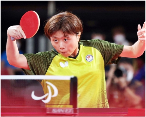王婷莛在女子乒乓球TT十一级别单打赛事中赢得铜牌。路透社资料图片