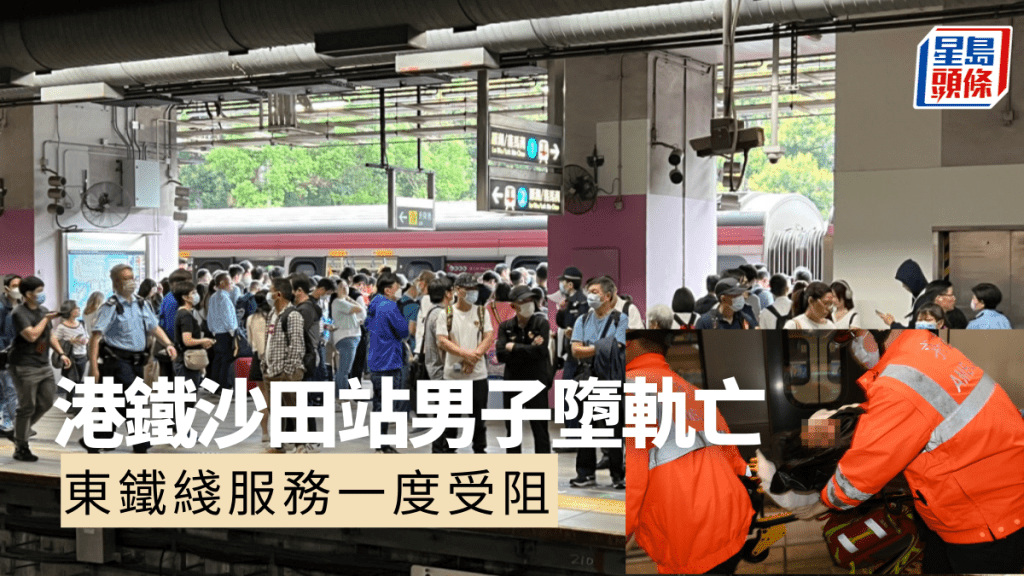 港鐵沙田站男子墮軌亡 東鐵綫服務一度受阻
