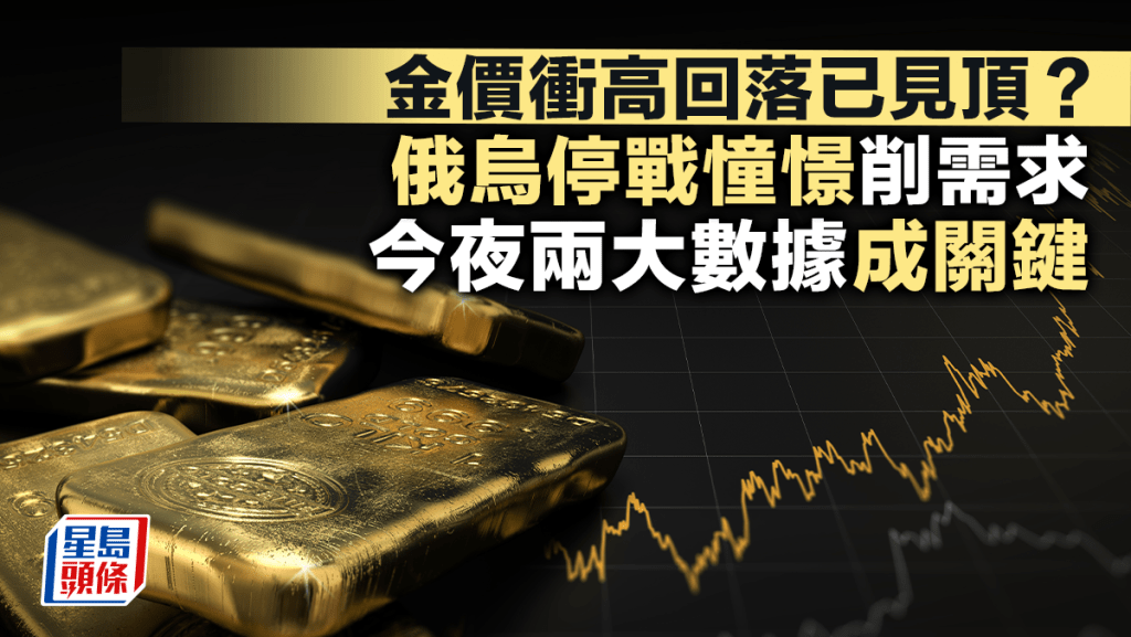 金價衝高回落已見頂？ 俄烏停戰憧憬削需求 今夜兩大數據成關鍵