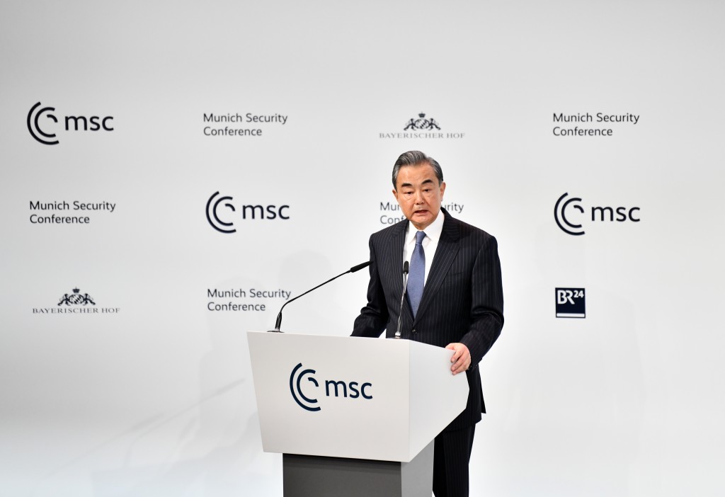 王毅出席第59屆慕尼黑安全會議並發表主旨講話。新華社