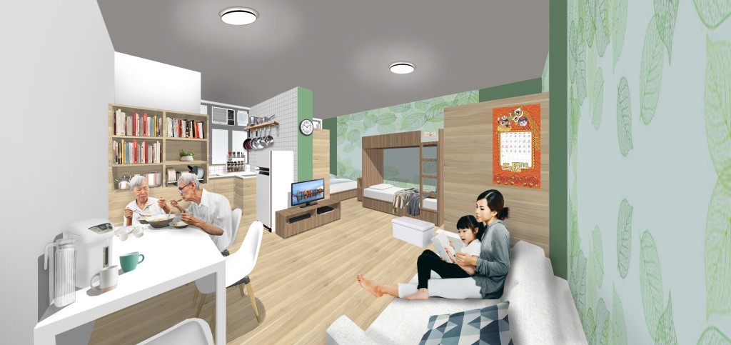 簡約公屋具備基本設施,單位布置則由入住者自行構思。何永賢FB