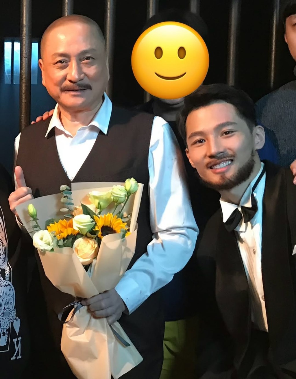 湯鎮業兒子晒相慶祝父親節。 湯鎮業兒子晒相慶祝父親節。