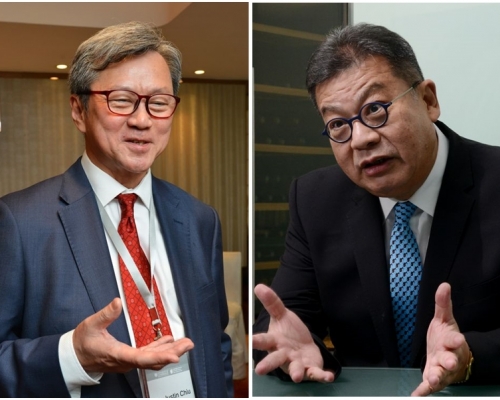 趙國雄（左）、湯文亮（右）。資料圖片