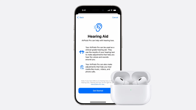 FDA已核准AirPods Pro 2作为助听器使用。