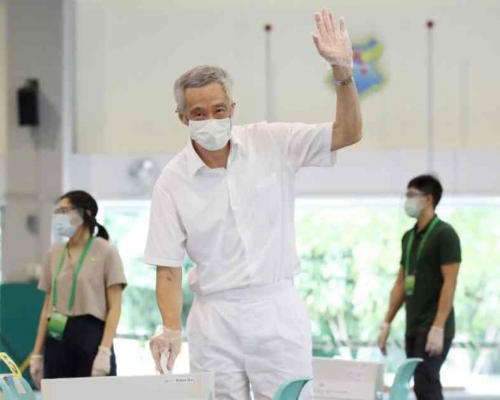 李顯龍承認得票率未如期望。AP
