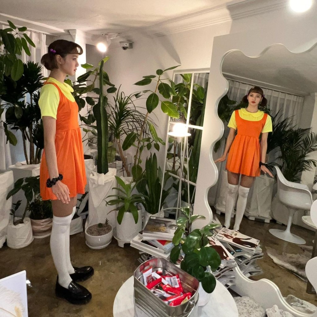 LISA Cosplay《魷魚遊戲》「123 木頭人」公仔造型。