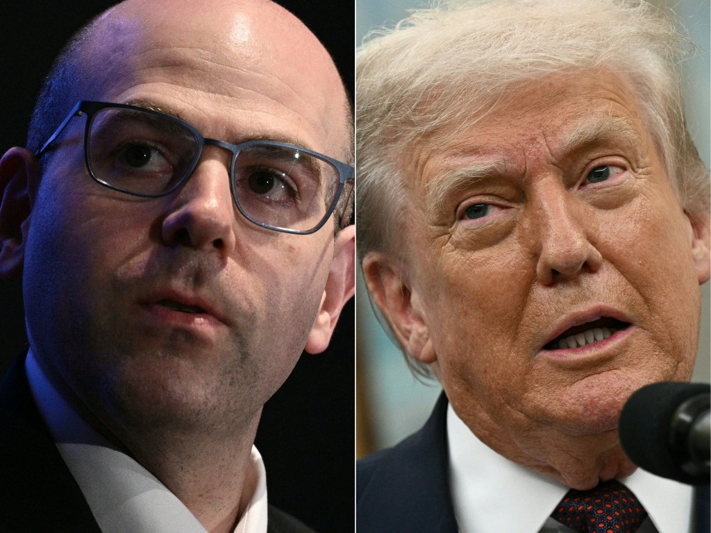 特朗普經濟助理米蘭（左）出任聯儲局理事惹質疑。法新社