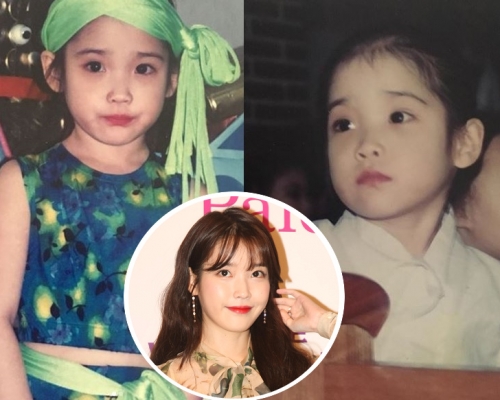 IU童年時和其他小朋友表演跳舞。