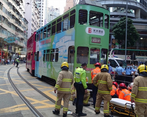 電車服務一度暫停。facebbok香港突發事故報料區圖片