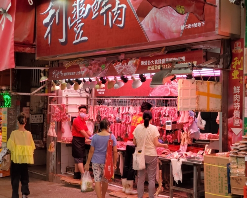 涉事豬肉檔。