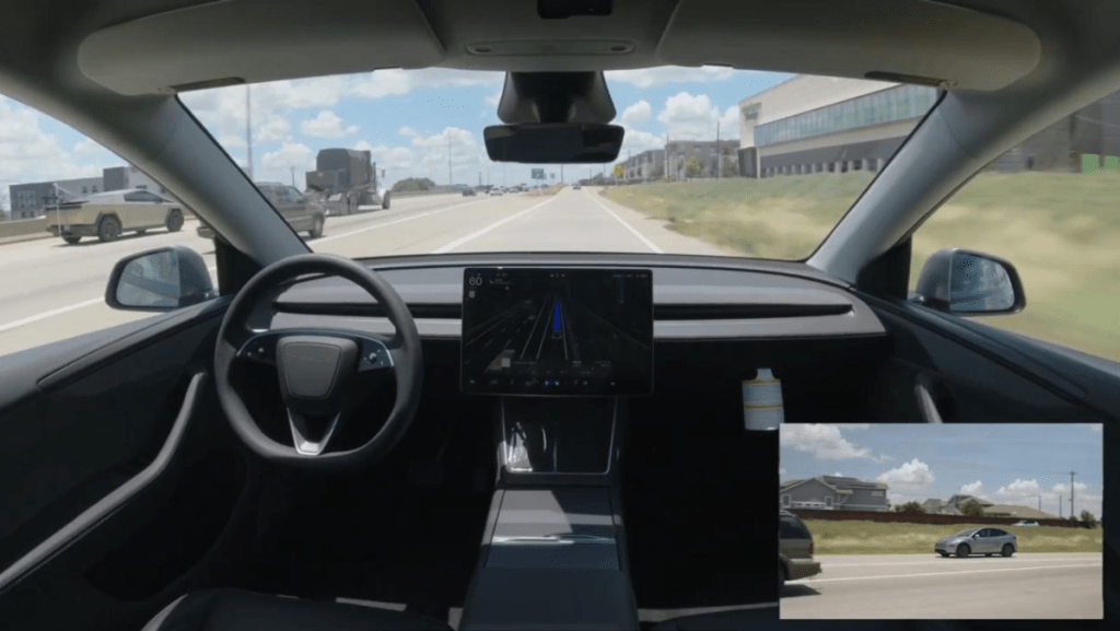 Tesla Model Y實現全自動駕駛交付 (Tesla X影片截圖) Tesla Model Y實現全自動駕駛交付 (Tesla X影片截圖)