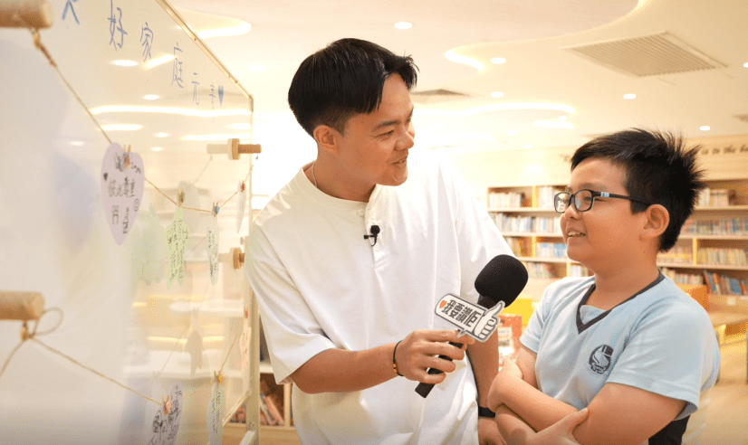 學生廖泰然提到美好家庭元素中,包容和接納的重要性。 學生廖泰然提到美好家庭元素中,包容和接納的重要性。
