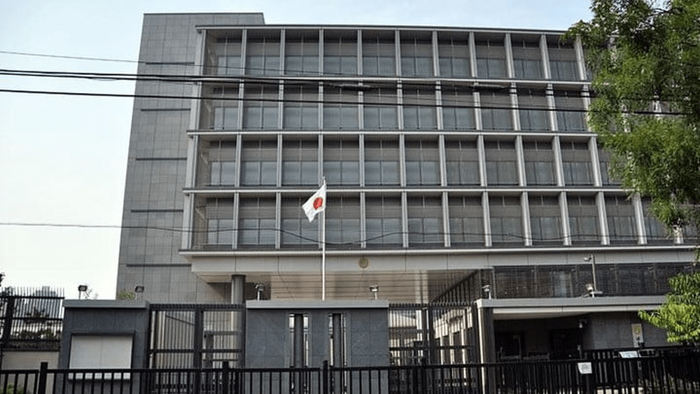 日本驻华大使馆加强保安。  