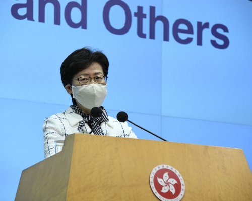 香港民意研究所指特首林鄭月娥的最新評分為分28.1分,民望淨值為負48個百分點。資料圖片