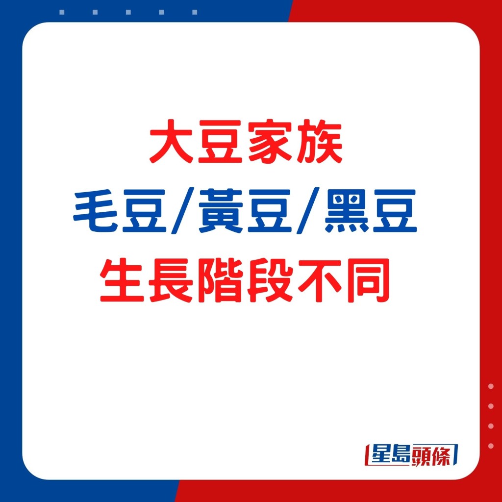 毛豆/黃豆/黑豆生長階段不同