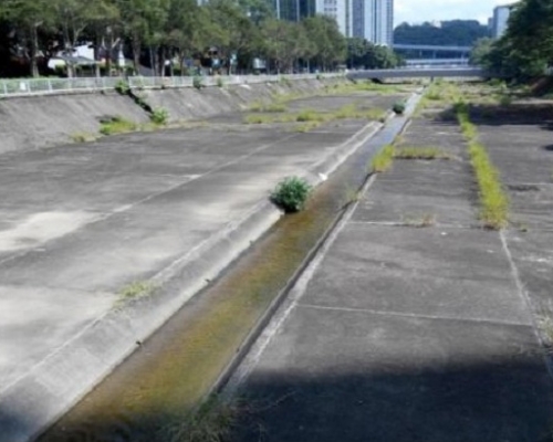 渠務署會研究河道管理措施及洪水預告系統，讓市民安心進行親水活動。圖為大圍明渠。資料圖片
