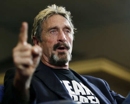 McAfee创办人迈克菲被控2014至2019年间逃税。AP