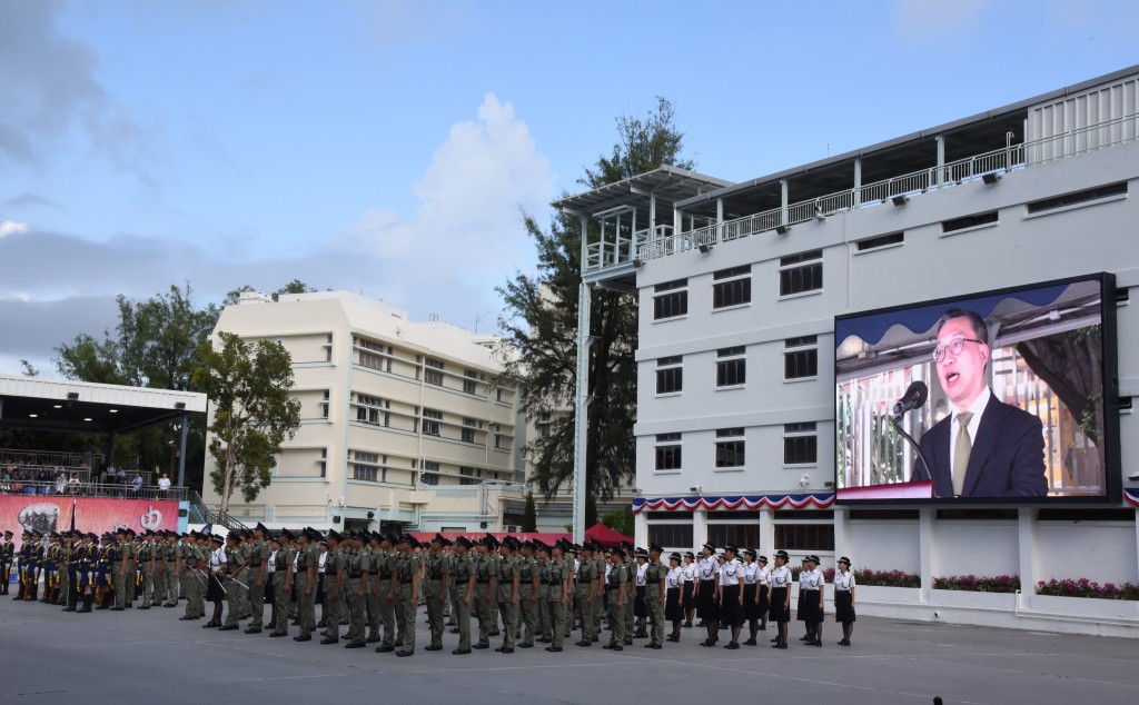 律政司司长林定国致辞。