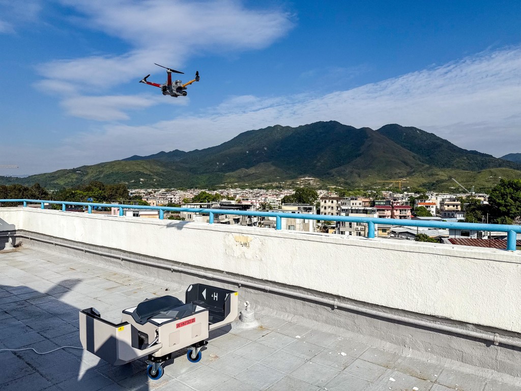 圖為消防處首次應用低空經濟「監管沙盒」項目。