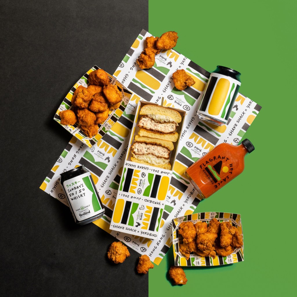 SHAKE SHACK 联乘 YARDBIRD HONG KONG 于6月12日推出一日限定汉堡、小食及饮品。