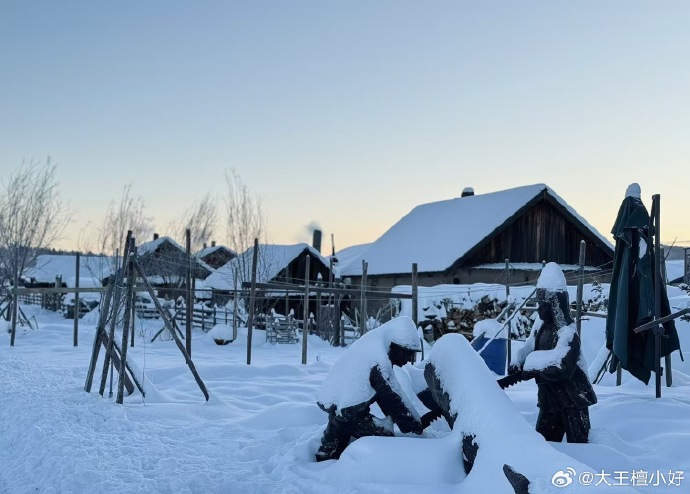 漠河雪景。　互聯網