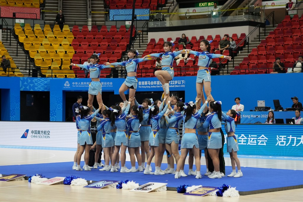 屢獲佳績的梁式芝書院啦啦隊Sparkle ，獲邀於全運會香港賽區表演。