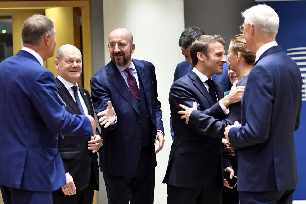 欧盟成员国领导人齐集比利时进行欧盟高峰会。美联社图片