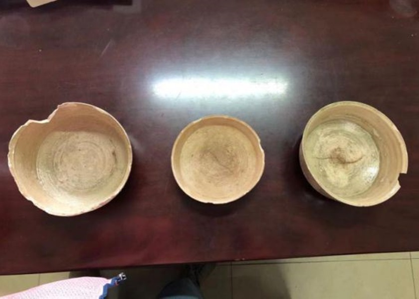 被發現出土的瓷碗有2,500年歷史。網圖