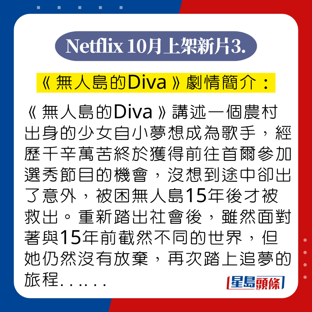 Netflix全新韓劇推薦3.《無人島的DIVA》