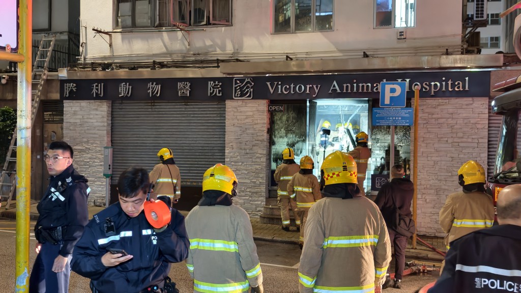 現場為何文田艷馬道11號地下一間獸醫診所。