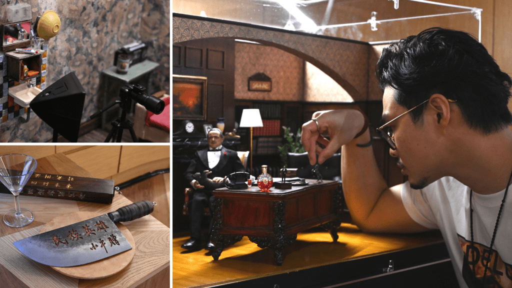 馬家銘是次展出七個電影及電視場景模型，希望借展覽讓公眾更了解幕後科藝人員的工作。