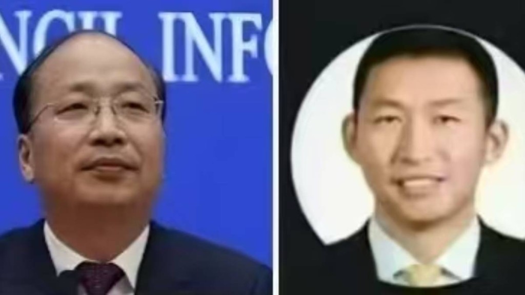 易會滿(左圖)之子易晨陽(右圖),被終止在香港的金融從業資格。