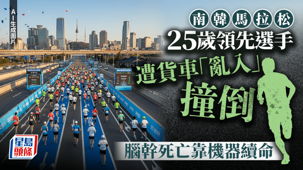 南韓馬拉松罕見悲劇 領先選手捱1噸重貨車撞 腦幹死亡靠機器續命