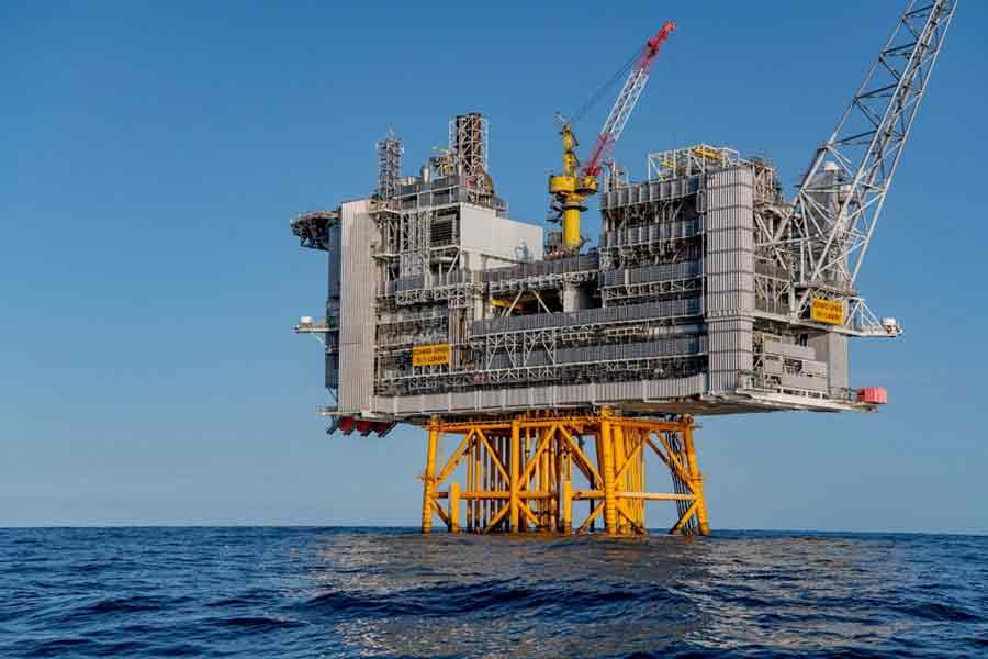 倫丁能源的海上油汽勘探設施。網上圖片