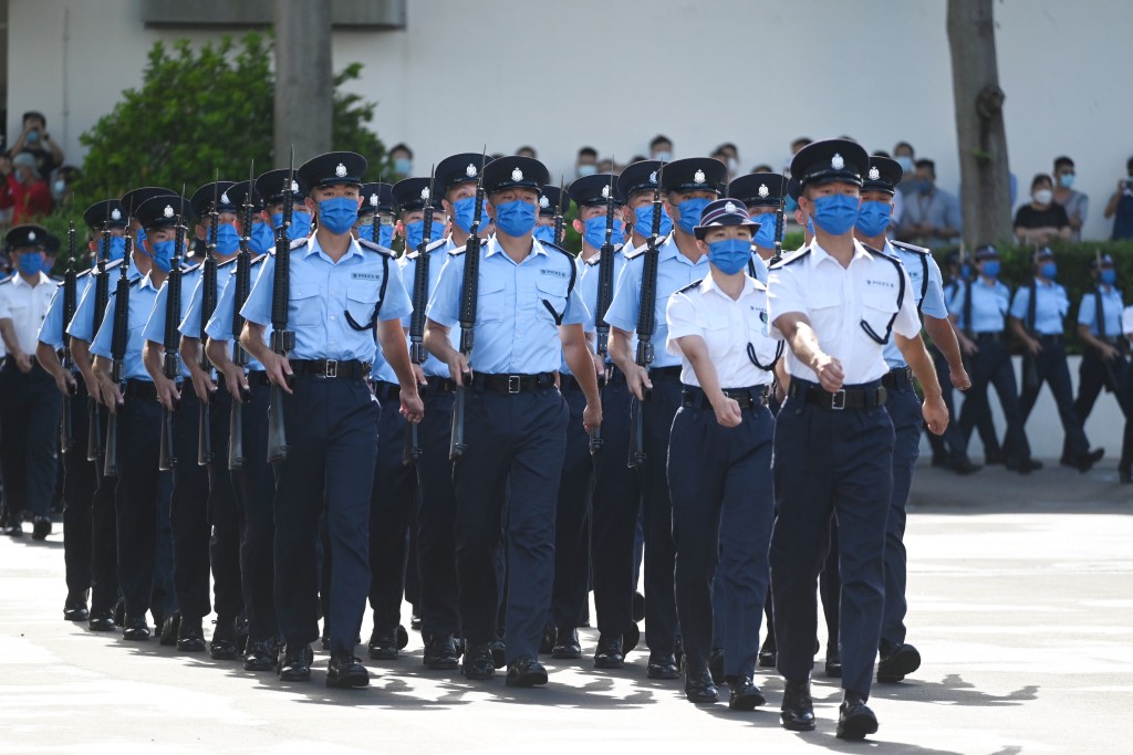 警察學院結業會操首次以中式步操進行。資料圖片