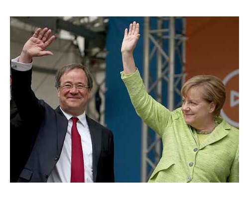 默克爾（右）所屬的基民盟再下一城。AP