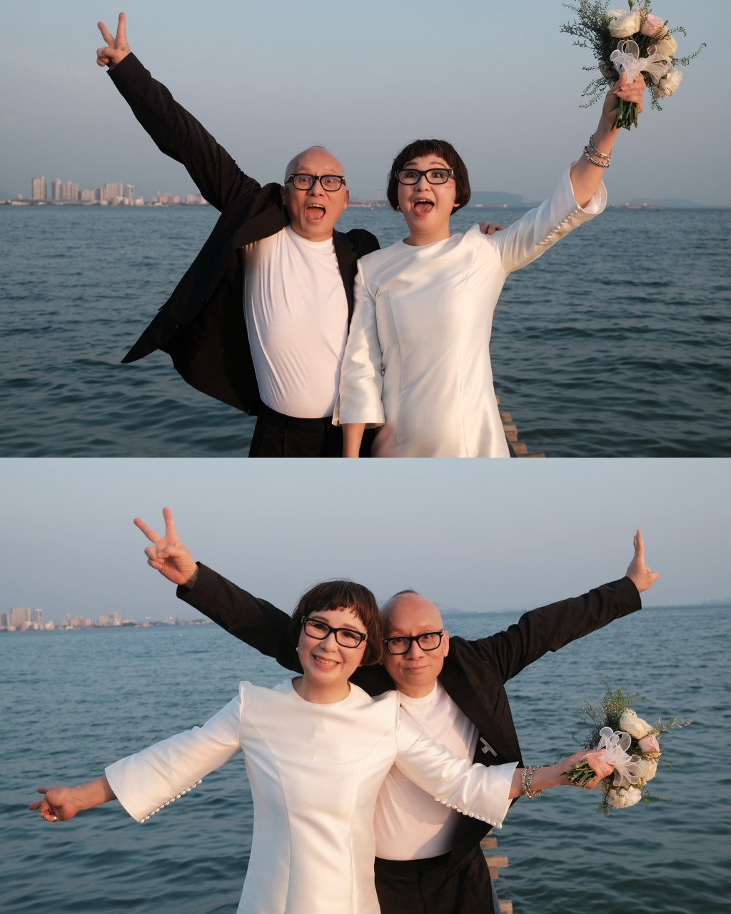 高海宁父母的pose很可爱。