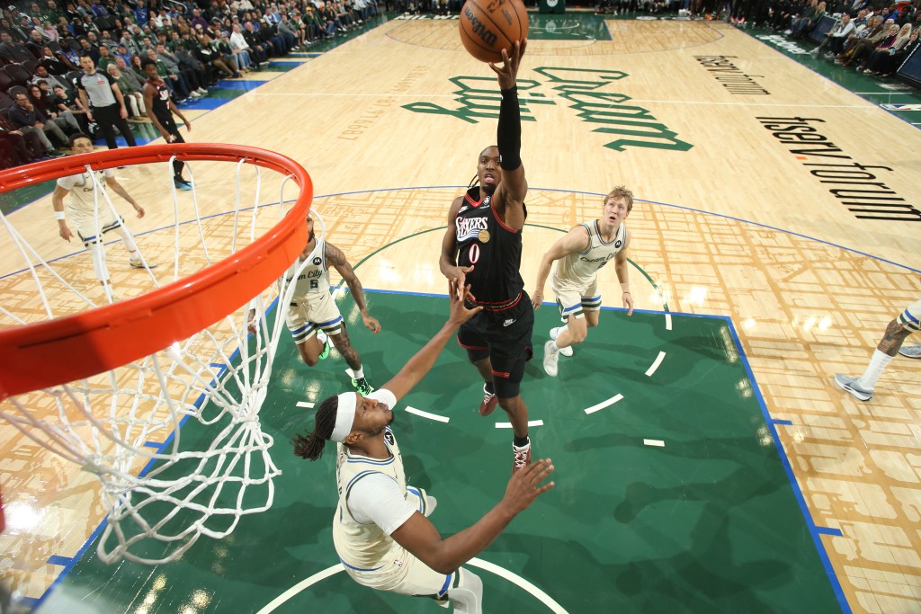 麥斯五度以上攻入40分隊史比肩張伯倫、艾佛遜。AFP