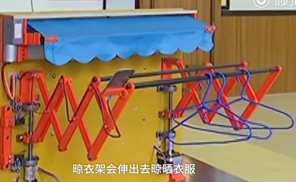 神器會自動把晾衣架伸延出去。網上圖片