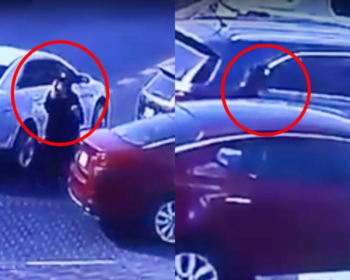 疑似偷车。网上截图