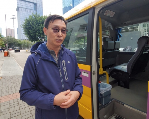 汽車交通運輸業總工會非專利巴士分會暨學童車組主席譚偉照。林思明攝