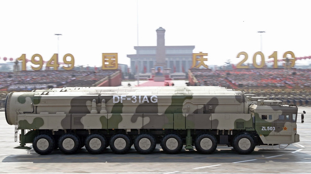 中國「東風31型」機動洲際導彈。