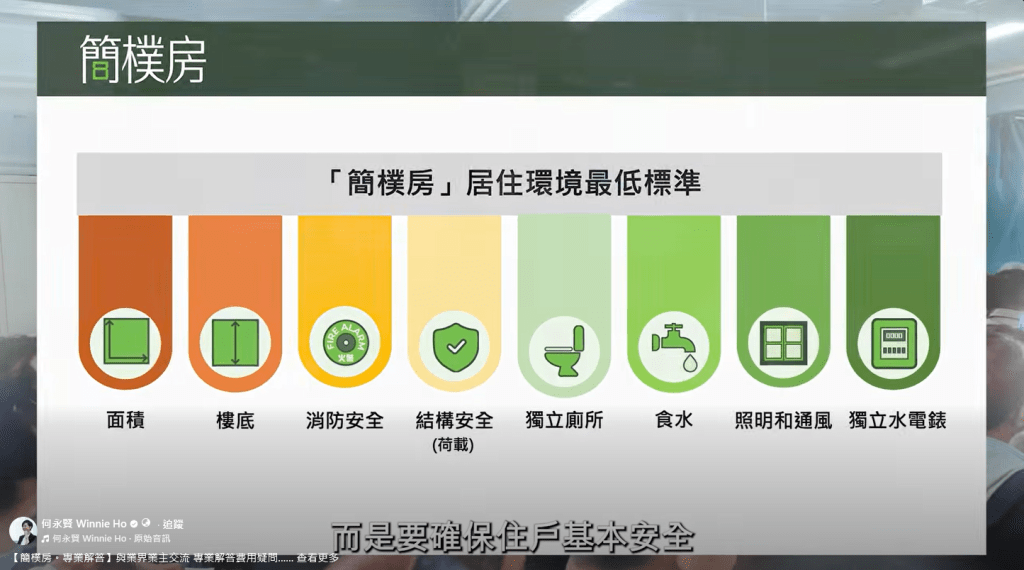 戴尚誠強調，政府並無要求業主「豪裝」單位。何永賢FB圖片
