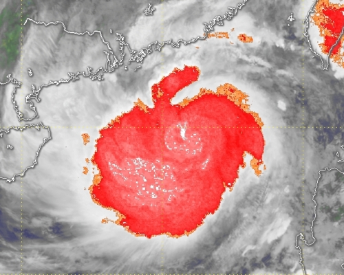 機場烈風或持續到明日早上。天文台圖片