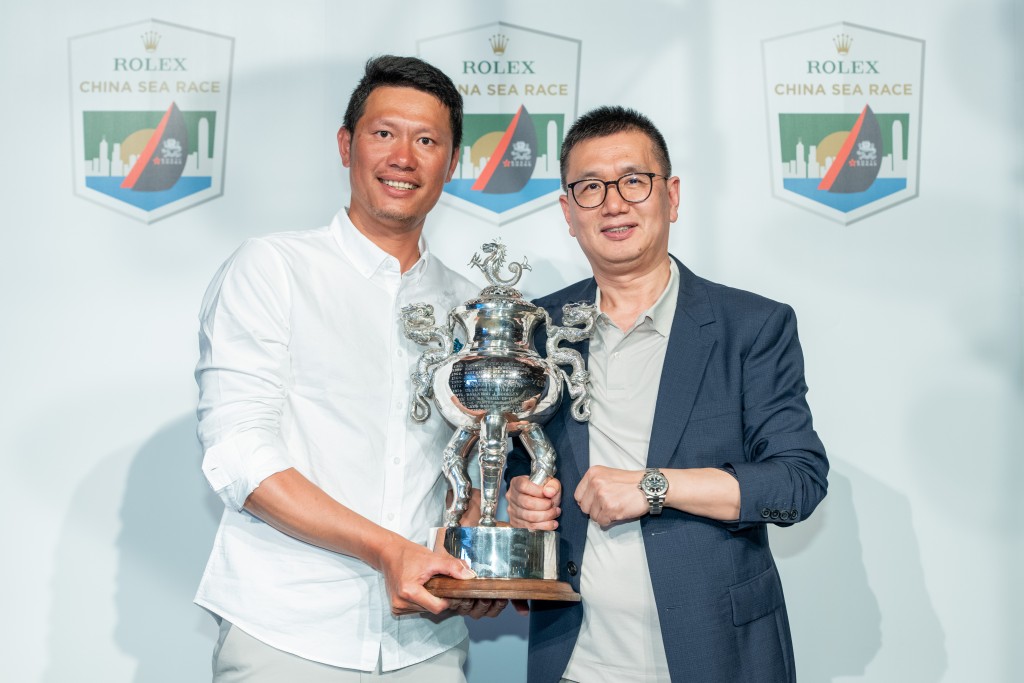 船長顏宇業（左）和船主劉永豐（右）。香港遊艇會圖片