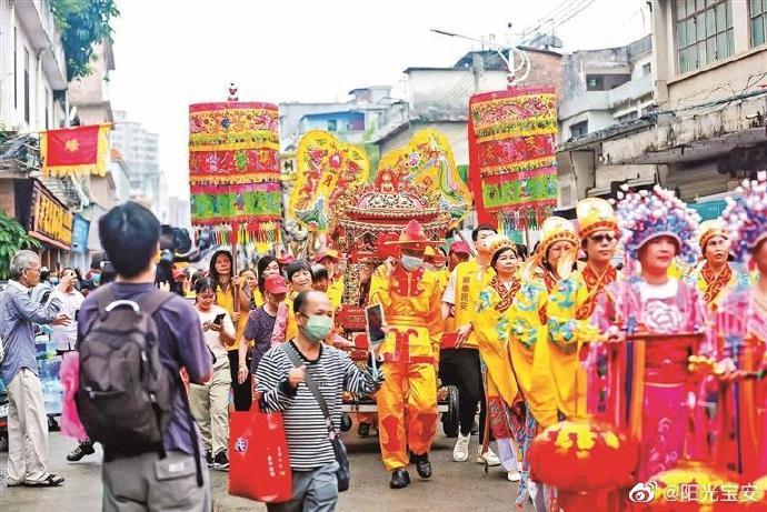 「媽祖出巡」環節的巡遊路線約2.2公里（圖片來源：陽光寶安@微博）