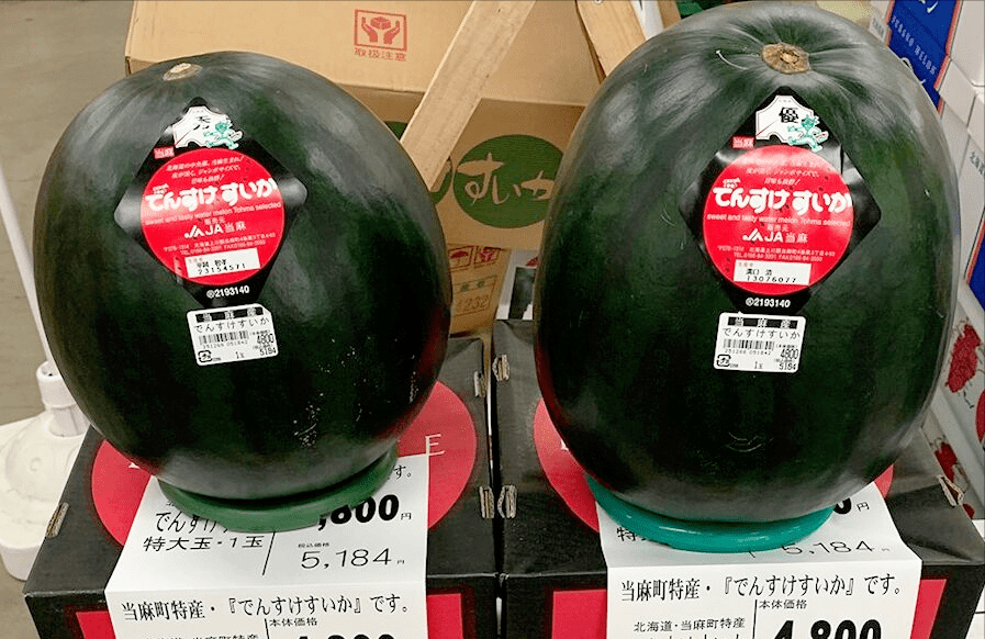 田助黑皮西瓜（6100美元，约港币4.76万元），田助黑皮西瓜是世界上最贵的西瓜，它生长于日本北海道旭川县。这种西瓜是黑皮的，而且没有任何纹路。此外，它也很大，一个超过10公斤。