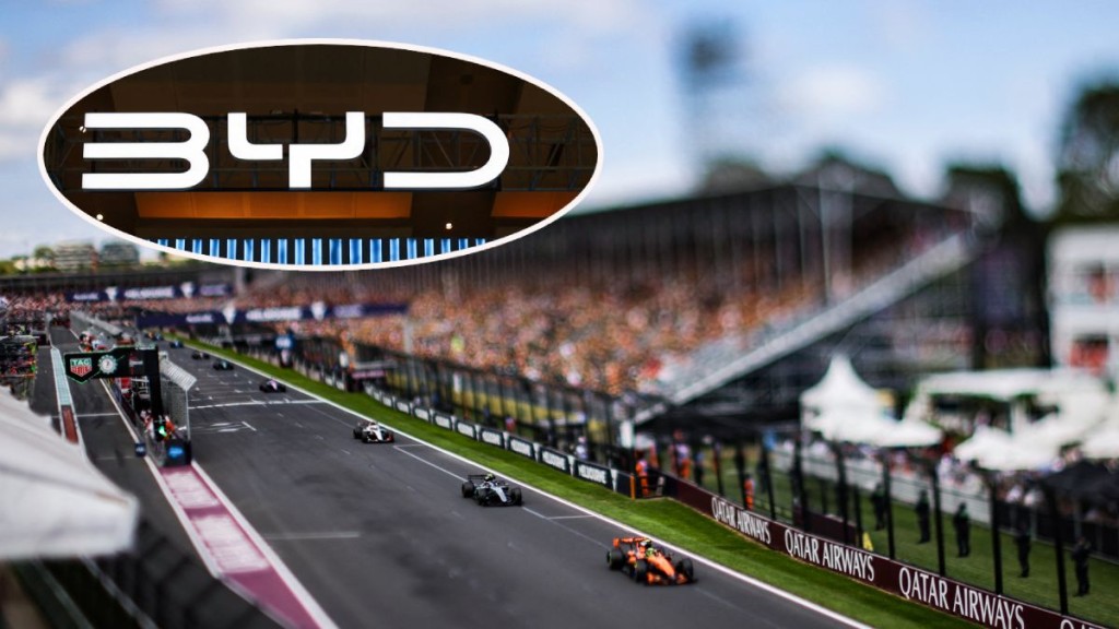 中國車企比亞迪傳正探索進軍一級方程式的可能性。新華社/法新社