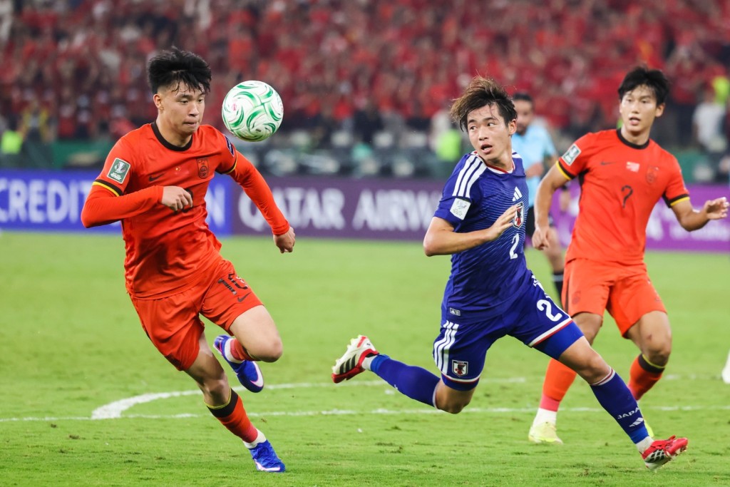 U23亞洲盃決賽,中國0:4日本飲恨。新華社 U23亞洲盃決賽,中國0:4日本飲恨。新華社