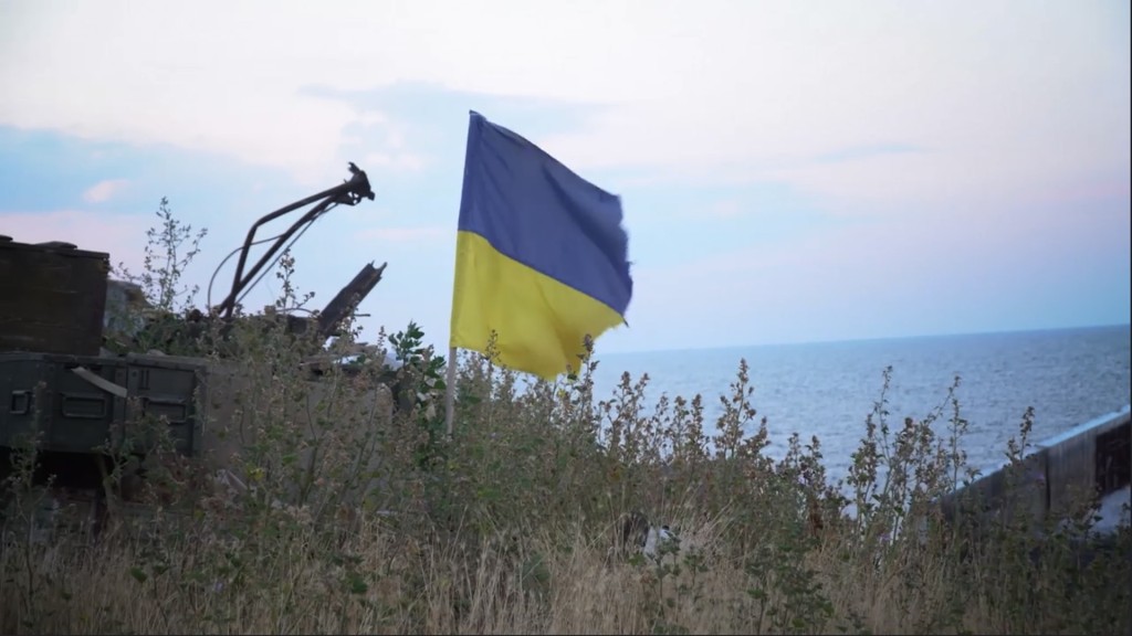 烏克蘭軍方於去年6月奪回蛇島。Facebook@zelensky.official